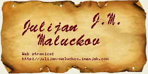 Julijan Maluckov vizit kartica